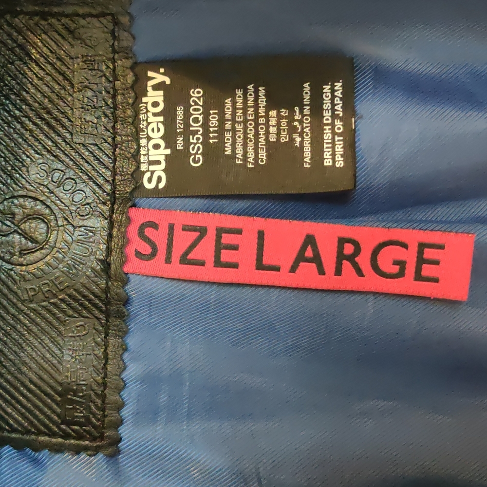 *host pick* SUPERDRY Angel Nappa Leather Biker Jacket. SIZE large. - Picture 9 of 9